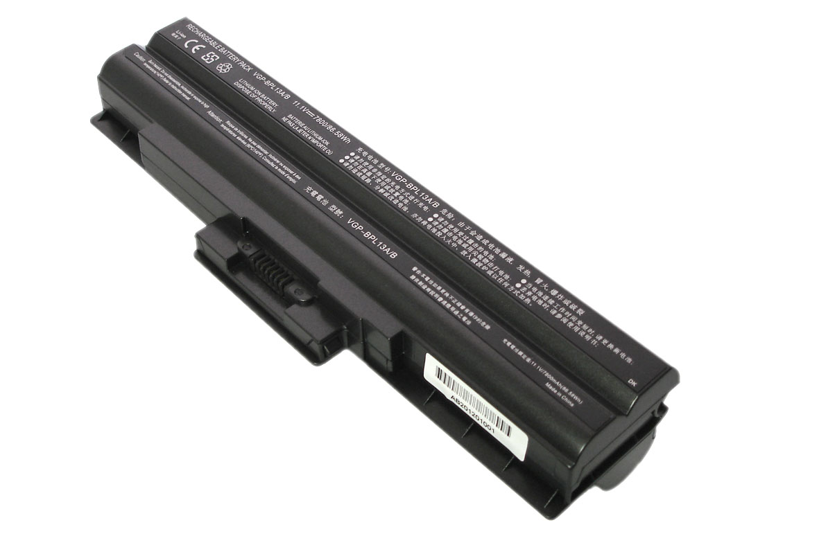 Аккумуляторная батарея VGP-BPS13 для ноутбука Sony Vaio VGN-AW, CS, FW серий 7200mah OEM черная