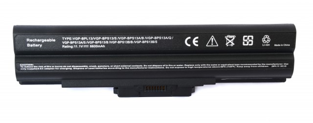 Батарея-аккумулятор VGP-BPS13 для Sony FW, CS Series, черный, 6600mAh