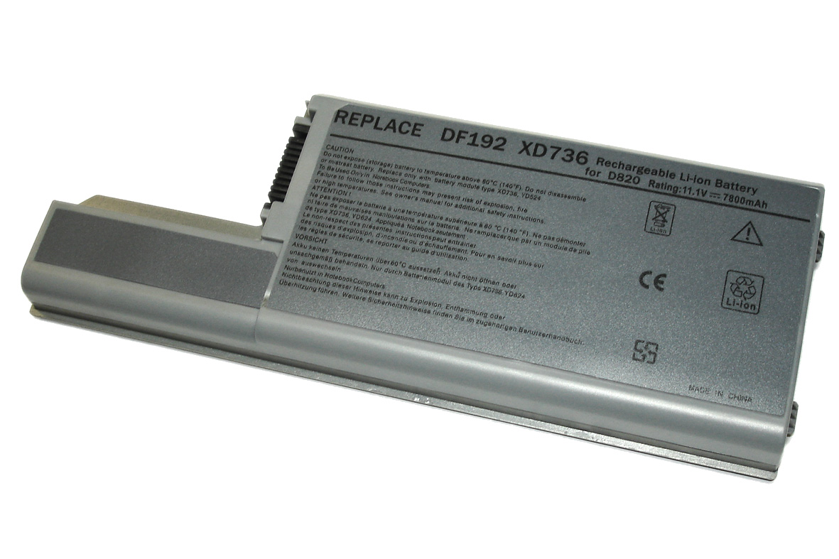 Аккумуляторная батарея для ноутбука Dell Latitude D820, D830, D531, Precision M4300, M65 7800mAh OEM