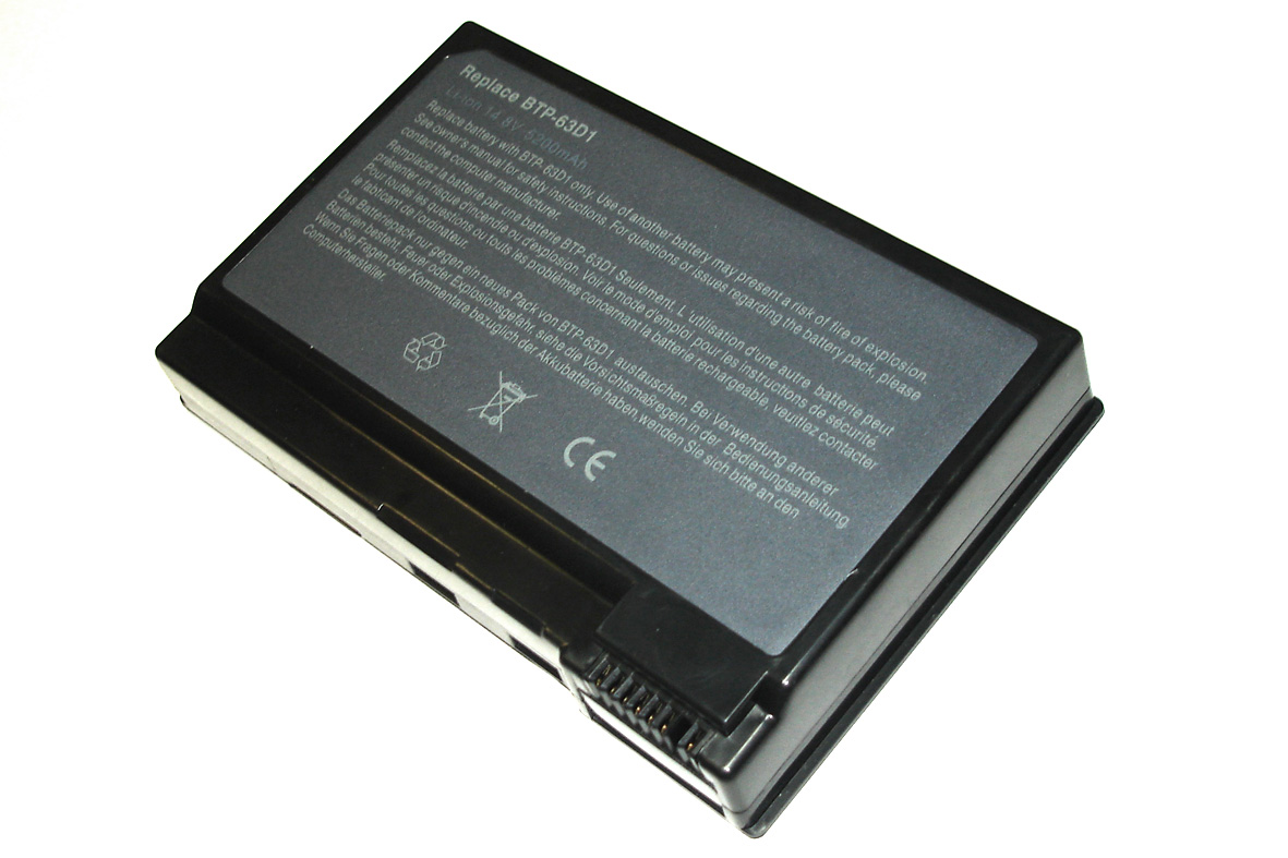 Аккумуляторная батарея для ноутбука Acer Aspire 3020 3040 TravelMate 2410 BTP-63D1 5200mAh OEM