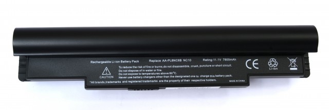 Батарея-аккумулятор AA-PB6NC6W/AA-PB8NC6B/AA-PB8NC6M для Samsung NC10, ND10, N110, N120, N130, N140, N270, повышенной емкости (9-cell), черный, 7.2Ah