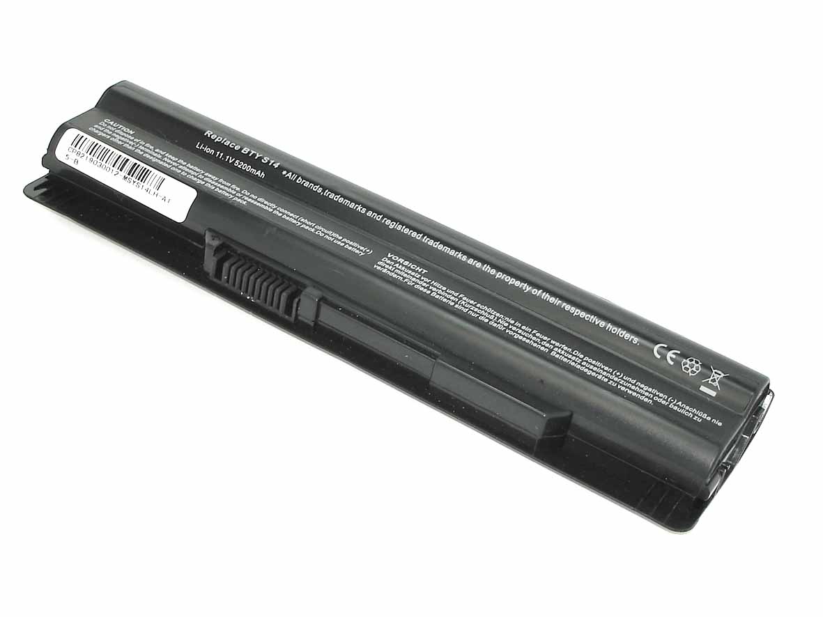 Аккумуляторная батарея BTY-S14 для ноутбука MSI FX400/FX600 11.1V 5200mAh черная OEM