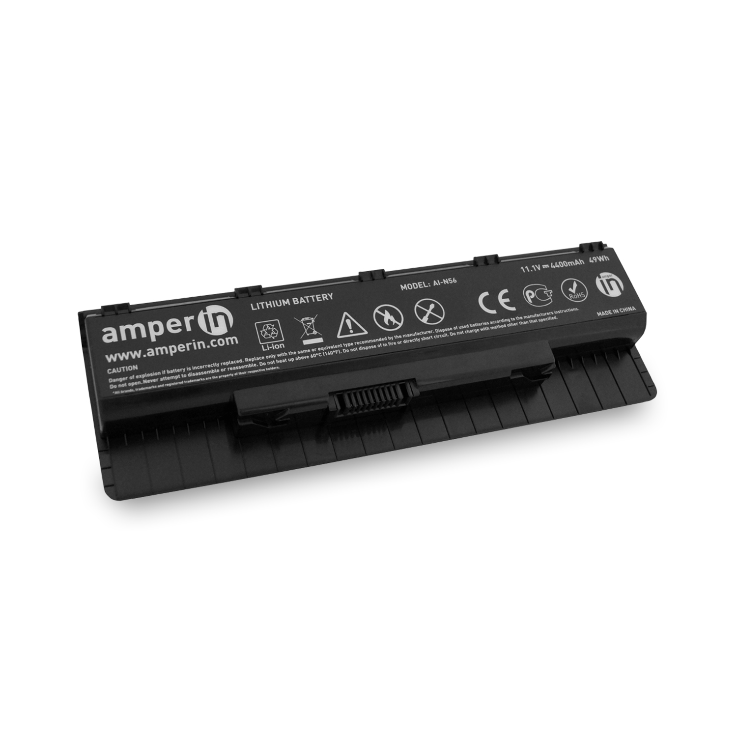Аккумуляторная батарея AI-N56 для ноутбука Asus N Series 11.1v 4400mAh (49Wh) Amperin