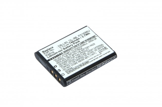 Аккумулятор D-Li88/Sanyo DB-L80 для Panasonic HX-DC1/DC10/DC15/WA10/Pentax Optio H90/P70/P80