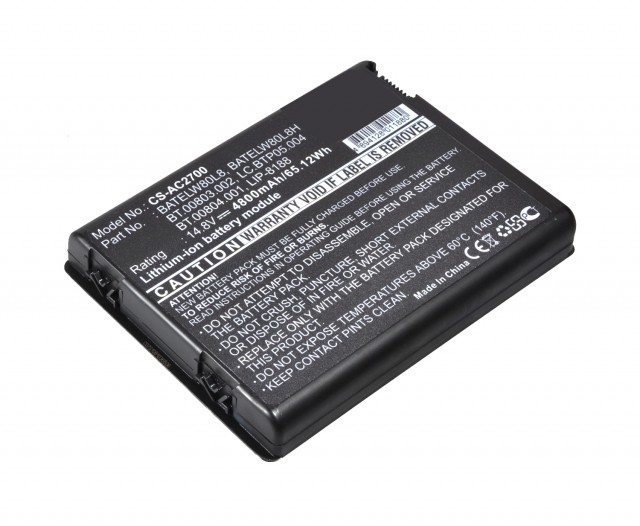 Батарея-аккумулятор BATELW80L8H для Acer Aspire 1670, Travelmate 2200/2700