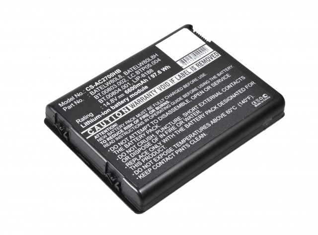 Батарея-аккумулятор BATELW80L8H для Acer Aspire 1670, Travelmate2200/2700, повышенной емкости