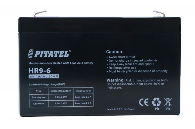 Аккумулятор Pitatel HR9-6, 6V 9Ah