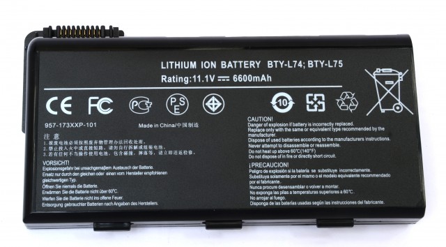 Батарея-аккумулятор BTY-L74/BTY-L75 для MSI A5000/A6000/CR600/CR610/CR700/CX600/CX620/ CX700