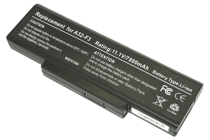 Аккумуляторная батарея A32-F3 для ноутбука Asus A9, F2, F3, S9, Z series 7800mAh OEM