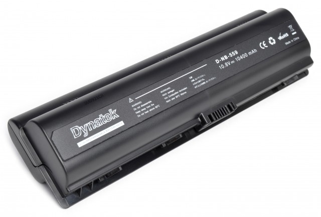 Батарея-аккумулятор Dynatek PowerMax для HP Pavilion dv2000/dv6000/dv6100, Compaq Presario V3000/V6000 Series (HSTNN-C17C), повышенной емкости, 10400mAh