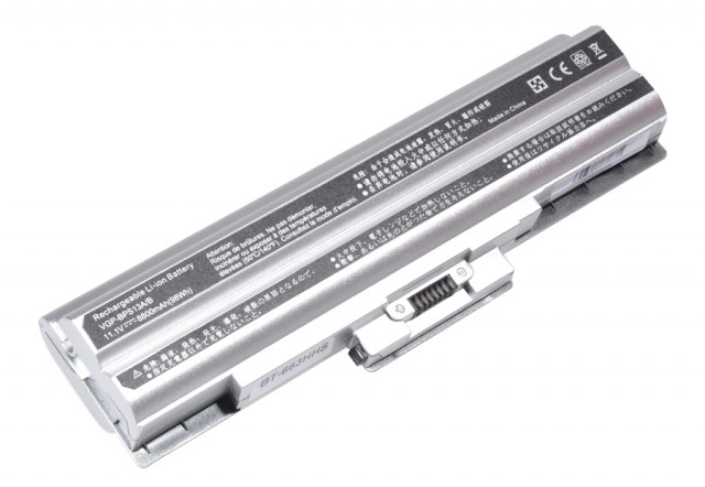 Батарея-аккумулятор VGP-BPS13 для Sony FW, CS Series, серебристый, повышенной емкости